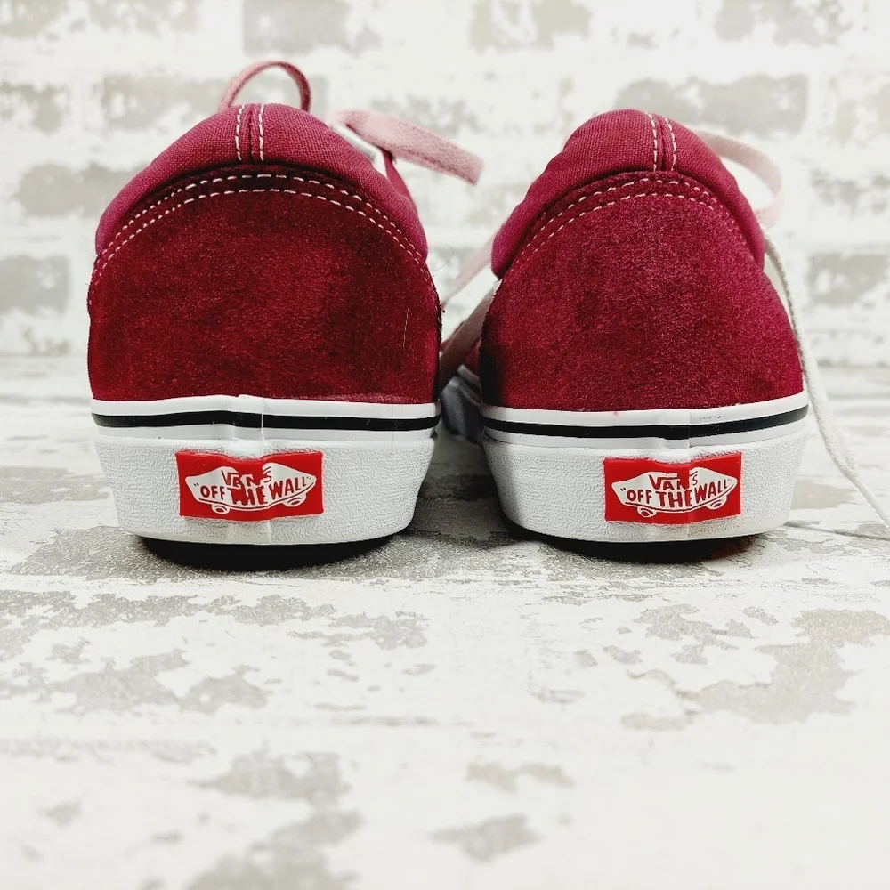 Vans Off the Wall Low Old Skool Rumba Red Suede Skateboard Sneakers C395 - Picture 6 of 11